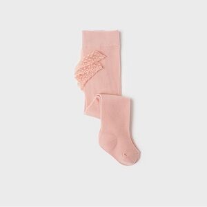 Size 18 months Baby Mayoral Blush Pink Kids Tights with Lace